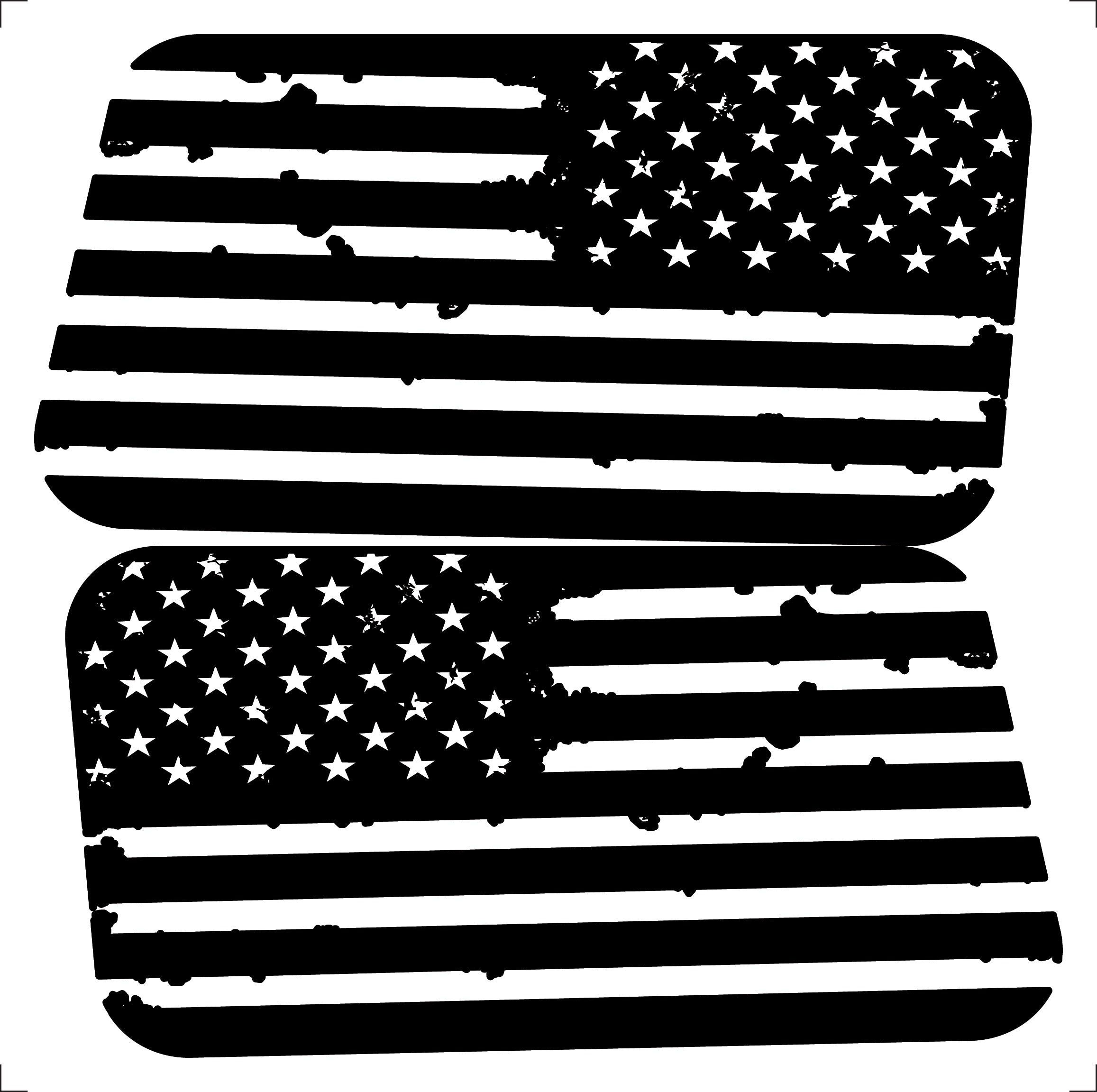 Ford Bronco Quarter Window Flag Decals