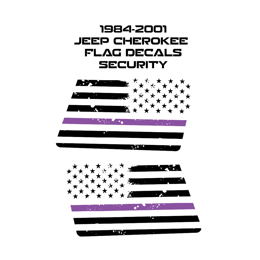 1984-2001 Jeep Quarter Window Flag Decal