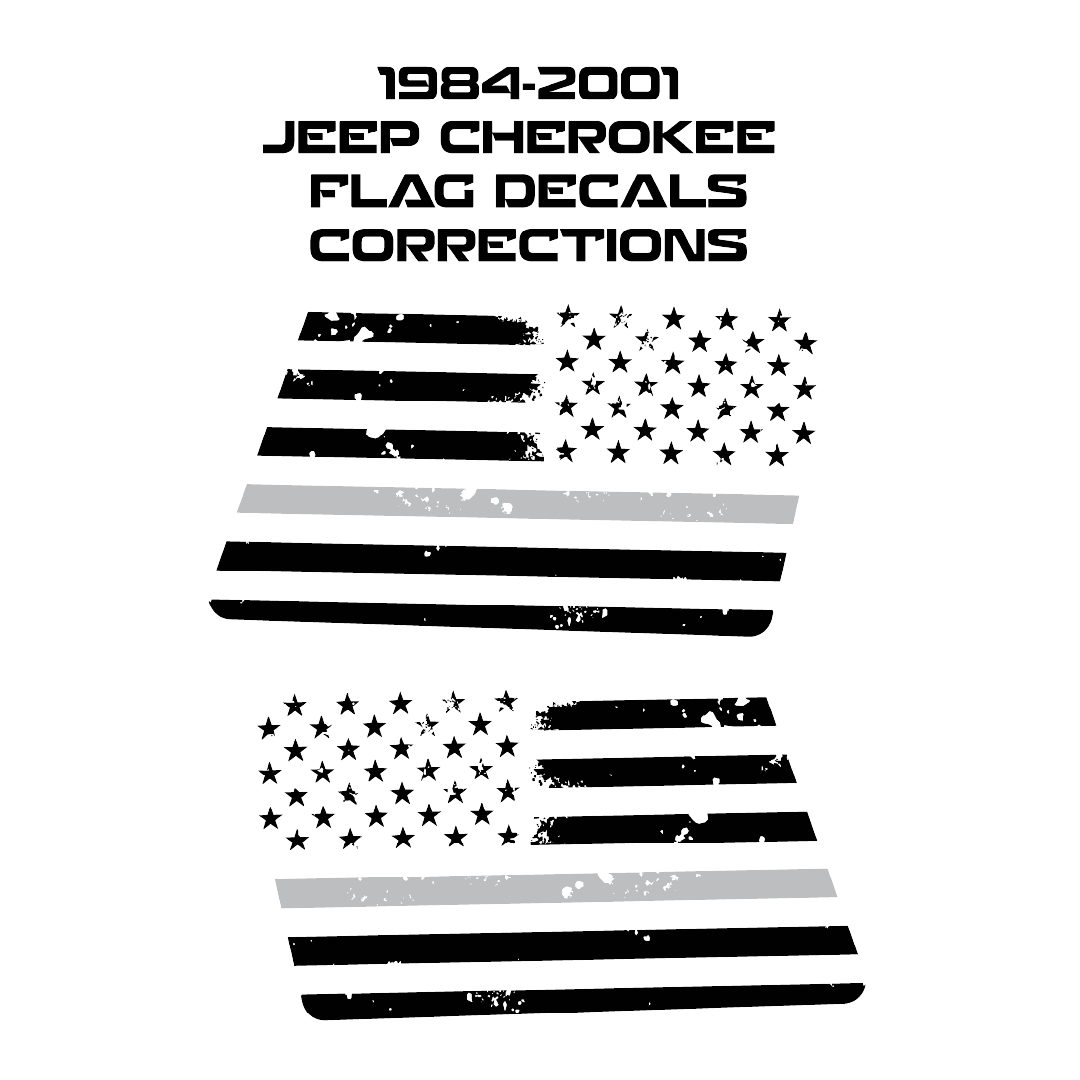 1984-2001 Jeep Quarter Window Flag Decal