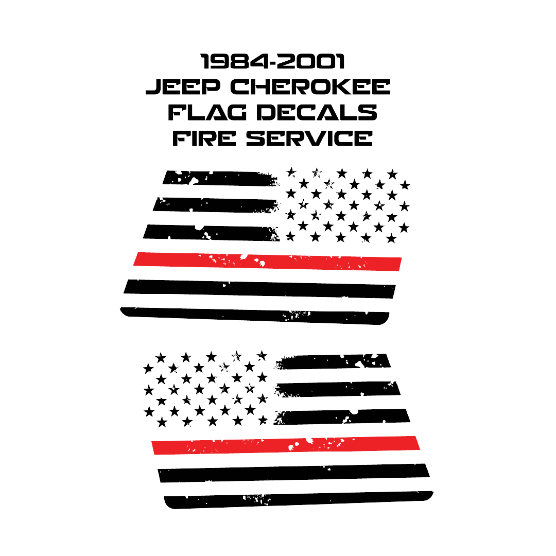 1984-2001 Jeep Quarter Window Flag Decal