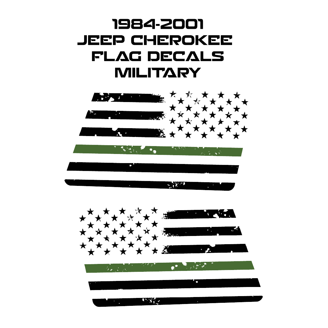 1984-2001 Jeep Quarter Window Flag Decal