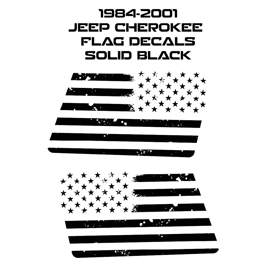 1984-2001 Jeep Quarter Window Flag Decal
