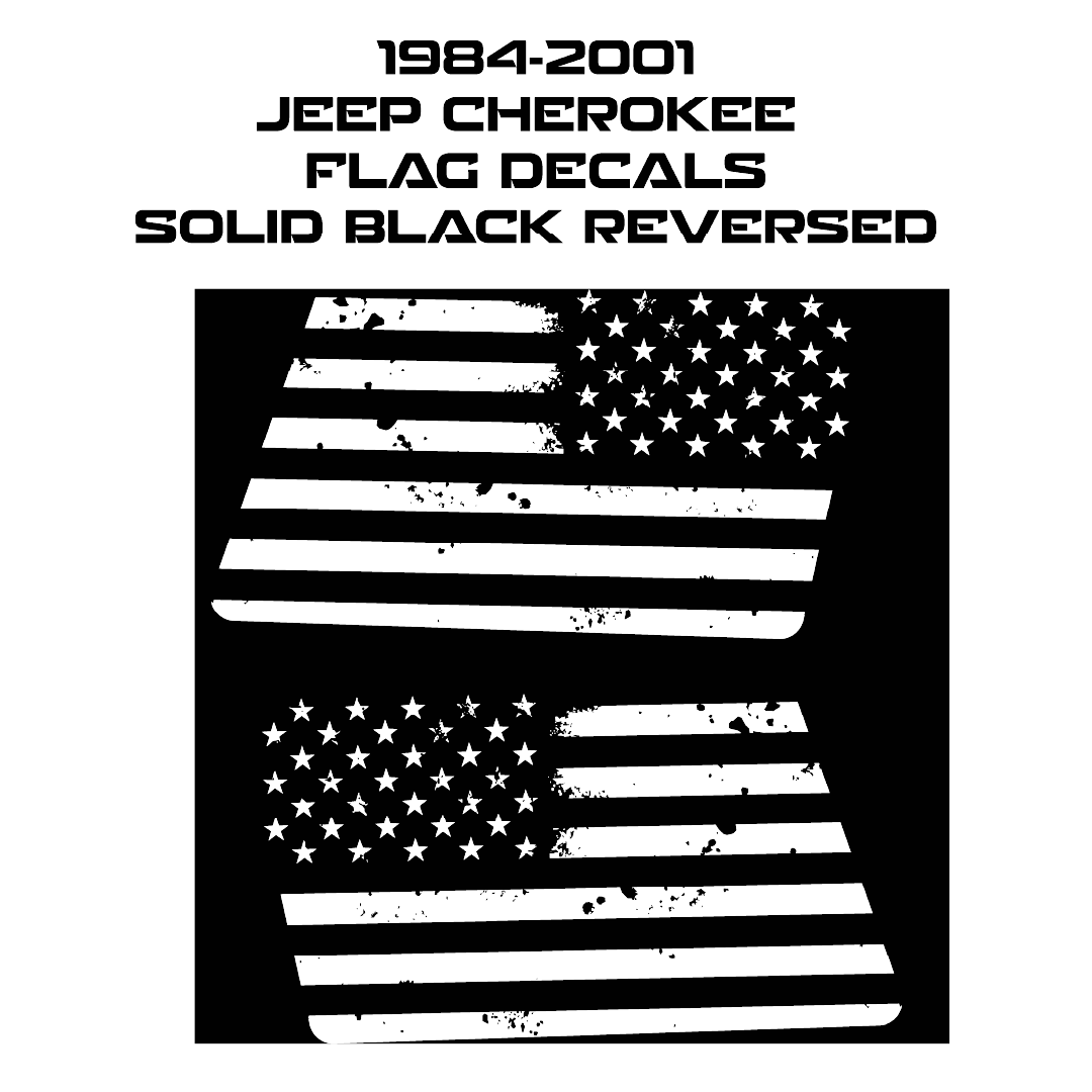 1984-2001 Jeep Quarter Window Flag Decal