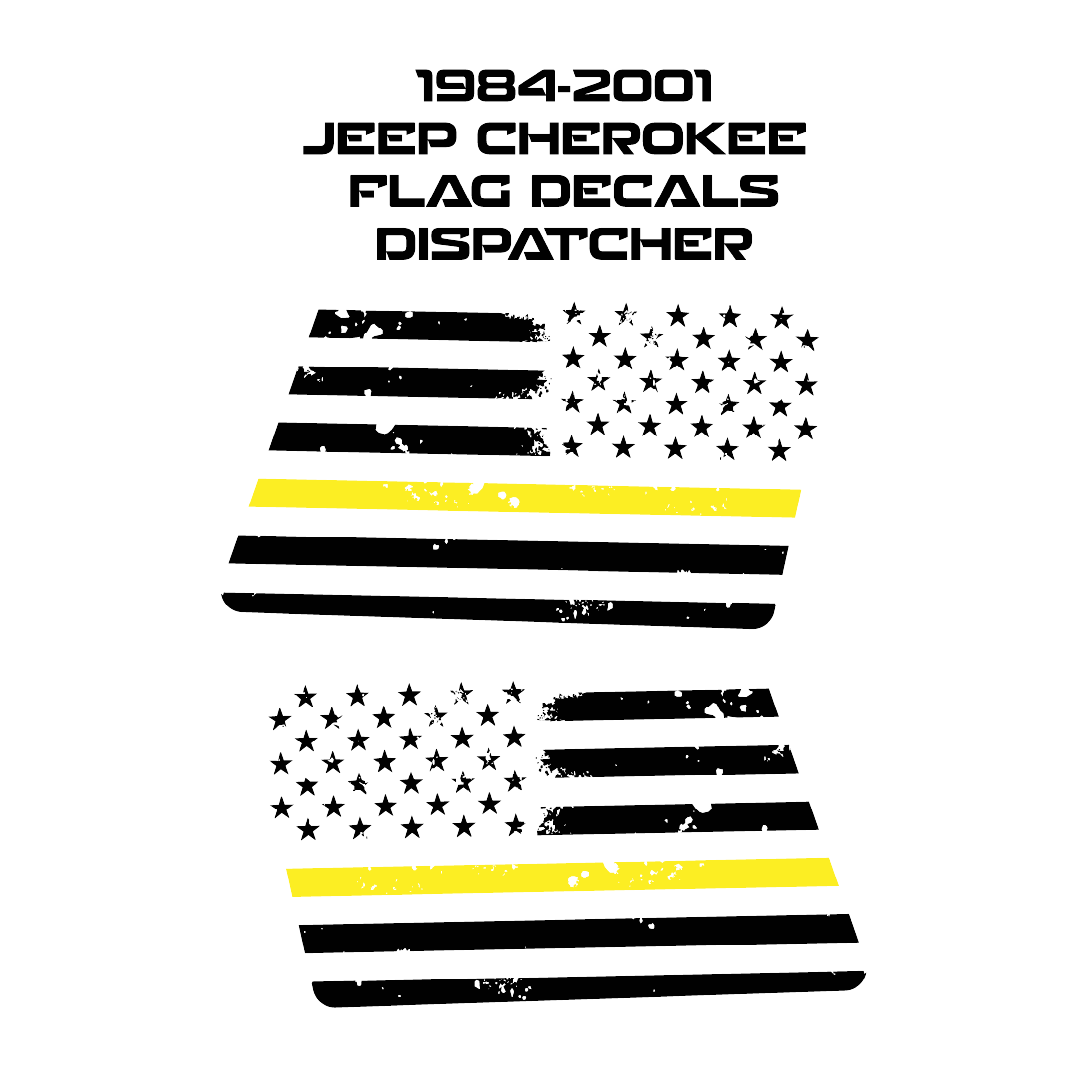 1984-2001 Jeep Quarter Window Flag Decal